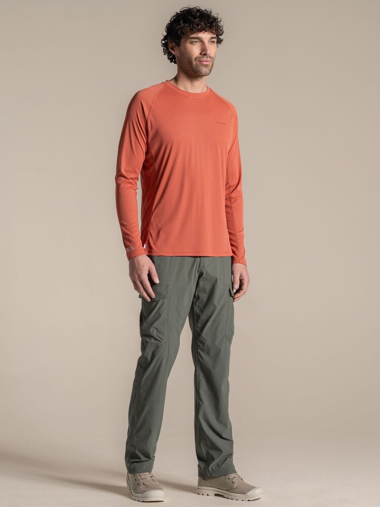 Craghoppers Orange NosiLife SolarShield+ Long Sleeved T-Shirt - Image 1 of 4