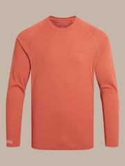 Craghoppers Orange NosiLife SolarShield+ Long Sleeved T-Shirt - Image 4 of 4