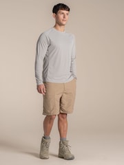 Craghoppers Grey NosiLife SolarShield+ Long Sleeved T-Shirt - Image 1 of 4