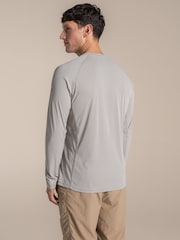 Craghoppers Grey NosiLife SolarShield+ Long Sleeved T-Shirt - Image 2 of 4
