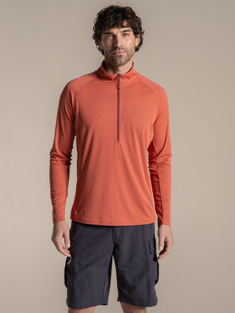 Craghoppers Nude NosiLife SolarShield+ Half Zip Top - Image 1 of 5 Craghoppers Nude NosiLife SolarShield+ Half Zip Top - Image 1 of 5