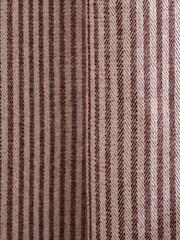 Burgundy Red Brushed Stripe Lined Curtains - Image 5 of 5