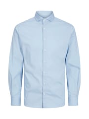 JACK & JONES Junior Blue Stretch Long Sleeve Shirt - Image 4 of 4