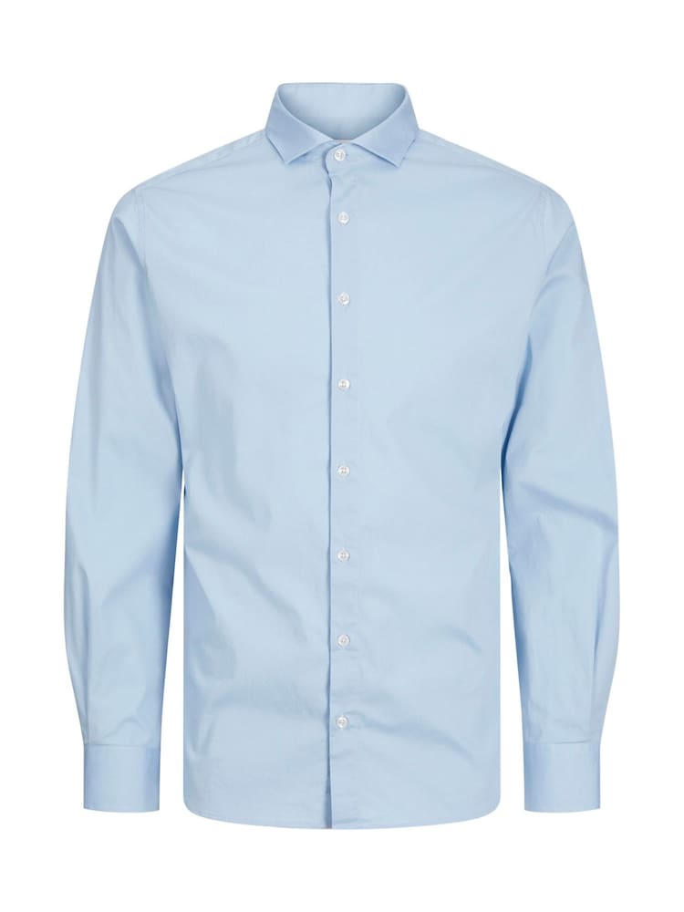 JACK & JONES Junior Blue Stretch Long Sleeve Shirt - Image 4 of 4