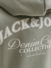 JACK & JONES JUNIOR Grey Logo Back Print Hoodie - Image 7 of 7