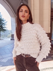 Lipsy All Over Fringe Knitted Jumper - Attēls 3 no 6