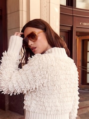 Lipsy All Over Fringe Knitted Jumper - Attēls 6 no 6