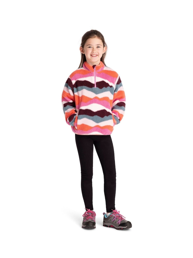 Trespass Pink Ovie Printed 1/4 Zip Fleece - Image 2 of 4