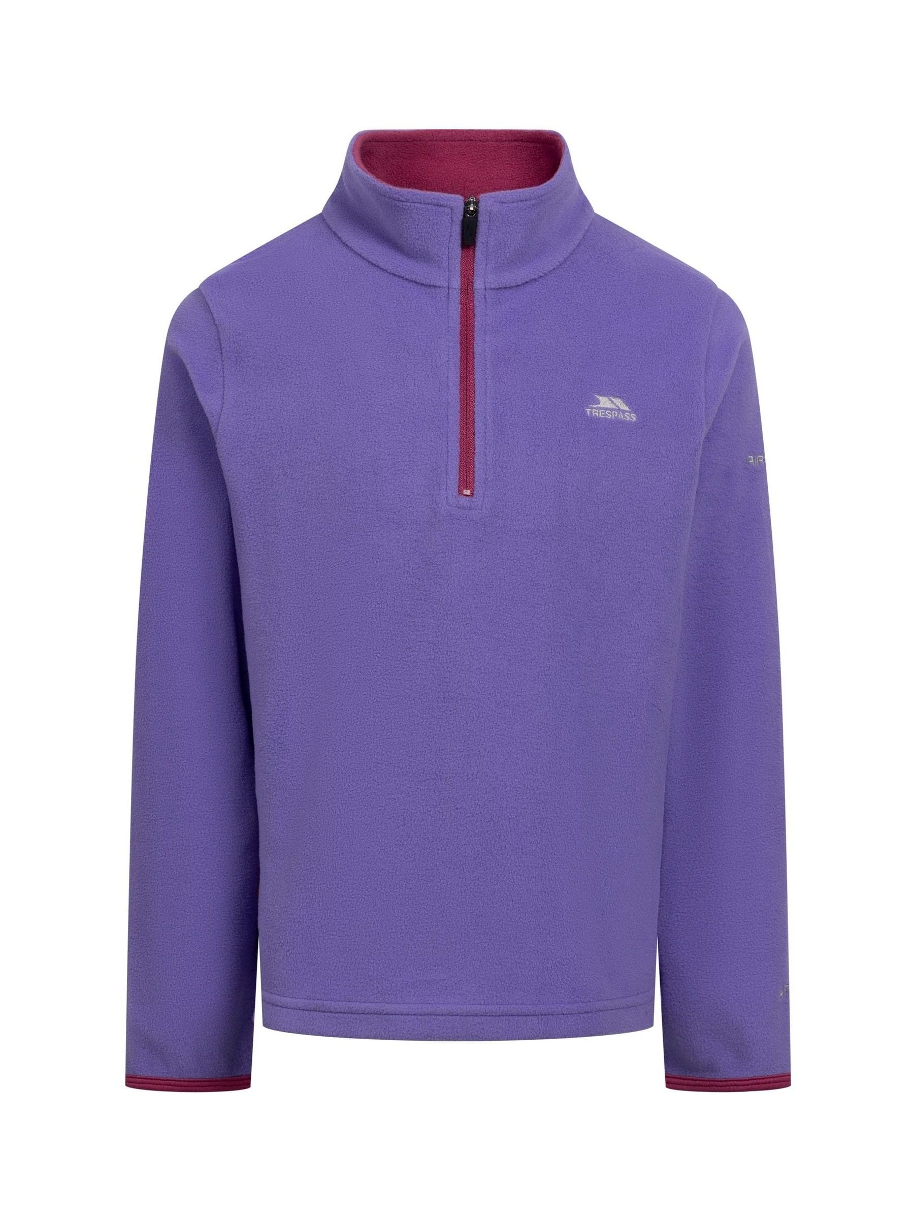 Trespass Girls Half Zip Fleece Sybil Purple 11/12 - Image 3