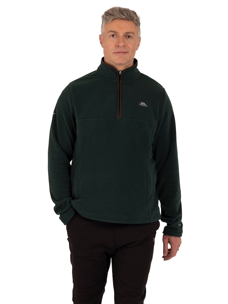 Trespass Green Huntar 1/4 Zip Fleece - Image 1 of 6 Trespass Green Huntar 1/4 Zip Fleece - Image 1 of 6