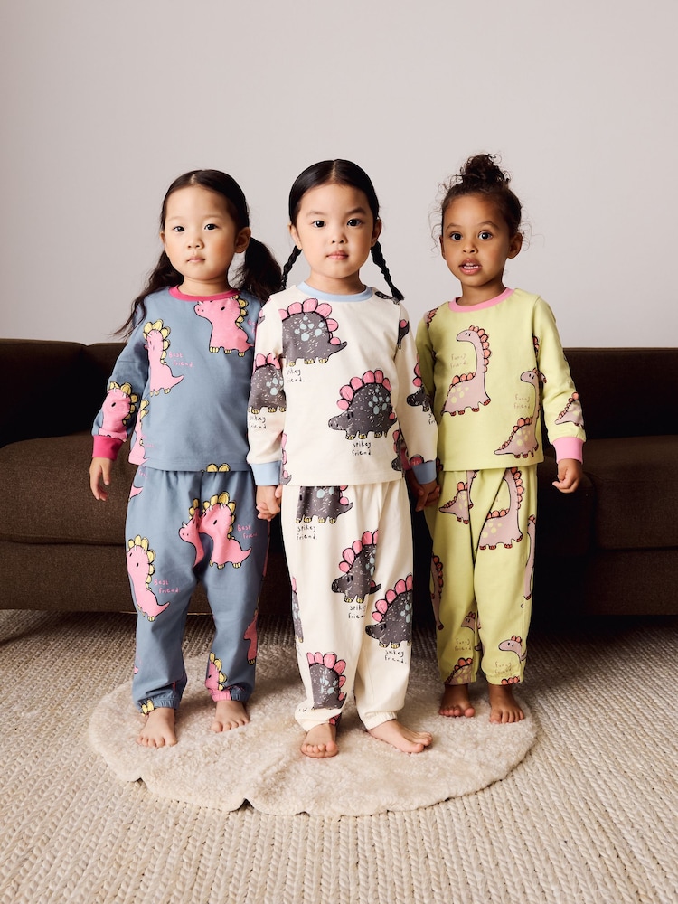 Vert/Bleu - Lot de 3 pyjamas de jogging (9 mois-12 ans) - Image 1 de 3 Vert/Bleu - Lot de 3 pyjamas de jogging (9 mois-12 ans) - Image 1 de 3