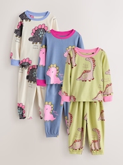 Green/Blue Jogger Pyjamas 3 Pack (9mths-12yrs) - Image 4 of 10