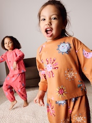 Bleu/Orange - Lot de 3 pyjamas de jogging (9 mois-12 ans) - Image 5 de 6
