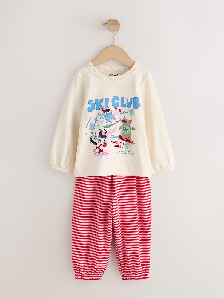 Cream/ Bleu - Lot de 3 pyjamas de jogging (9 mois-12 ans) - Image 2 de 6 Cream/ Bleu - Lot de 3 pyjamas de jogging (9 mois-12 ans) - Image 2 de 6