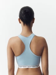 Blue/Navy/White 3 Pack Cotton Rich Ultimate Comfort Crop Tops - Image 3 of 8