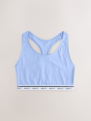 Blue/Navy/White 3 Pack Cotton Rich Ultimate Comfort Crop Tops - Image 5 of 8