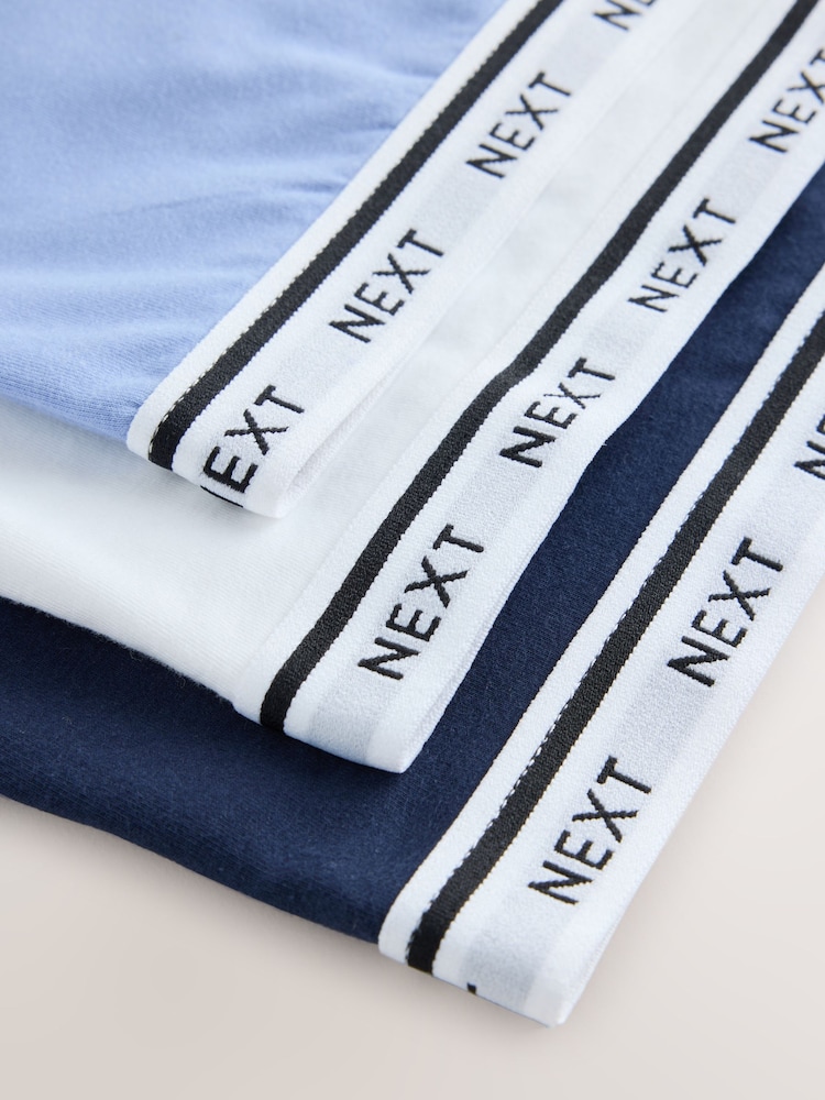 Blue/Navy/White 3 Pack Cotton Rich Ultimate Comfort Crop Tops - Image 8 of 8 Blue/Navy/White 3 Pack Cotton Rich Ultimate Comfort Crop Tops - Image 8 of 8