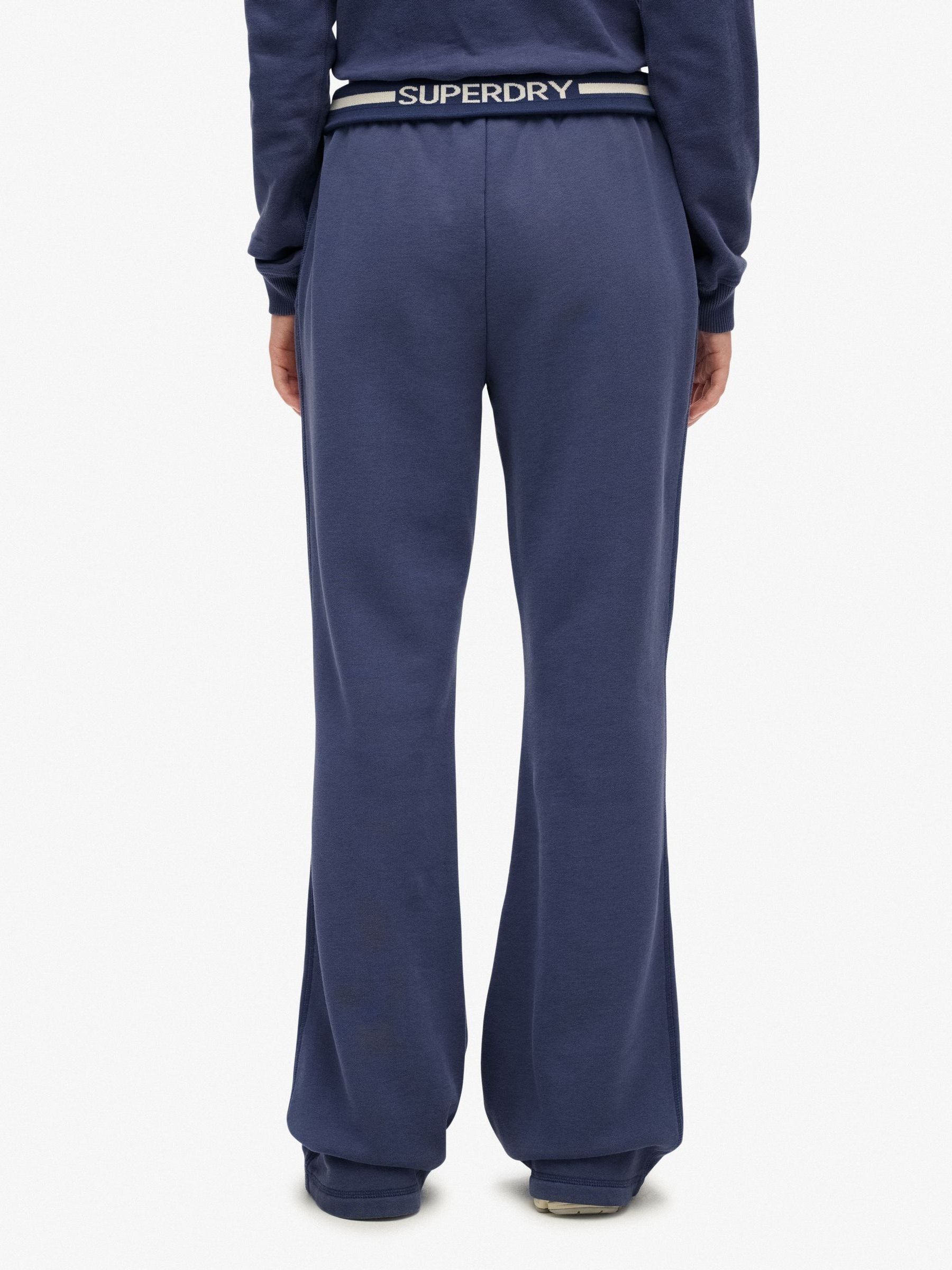 Buy Superdry Blue Athletic Essentials Logo Low Rise Flare Joggers