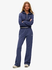 Superdry Blue Athletic Essentials Logo Low Rise Flare Joggers - Image 5 of 8