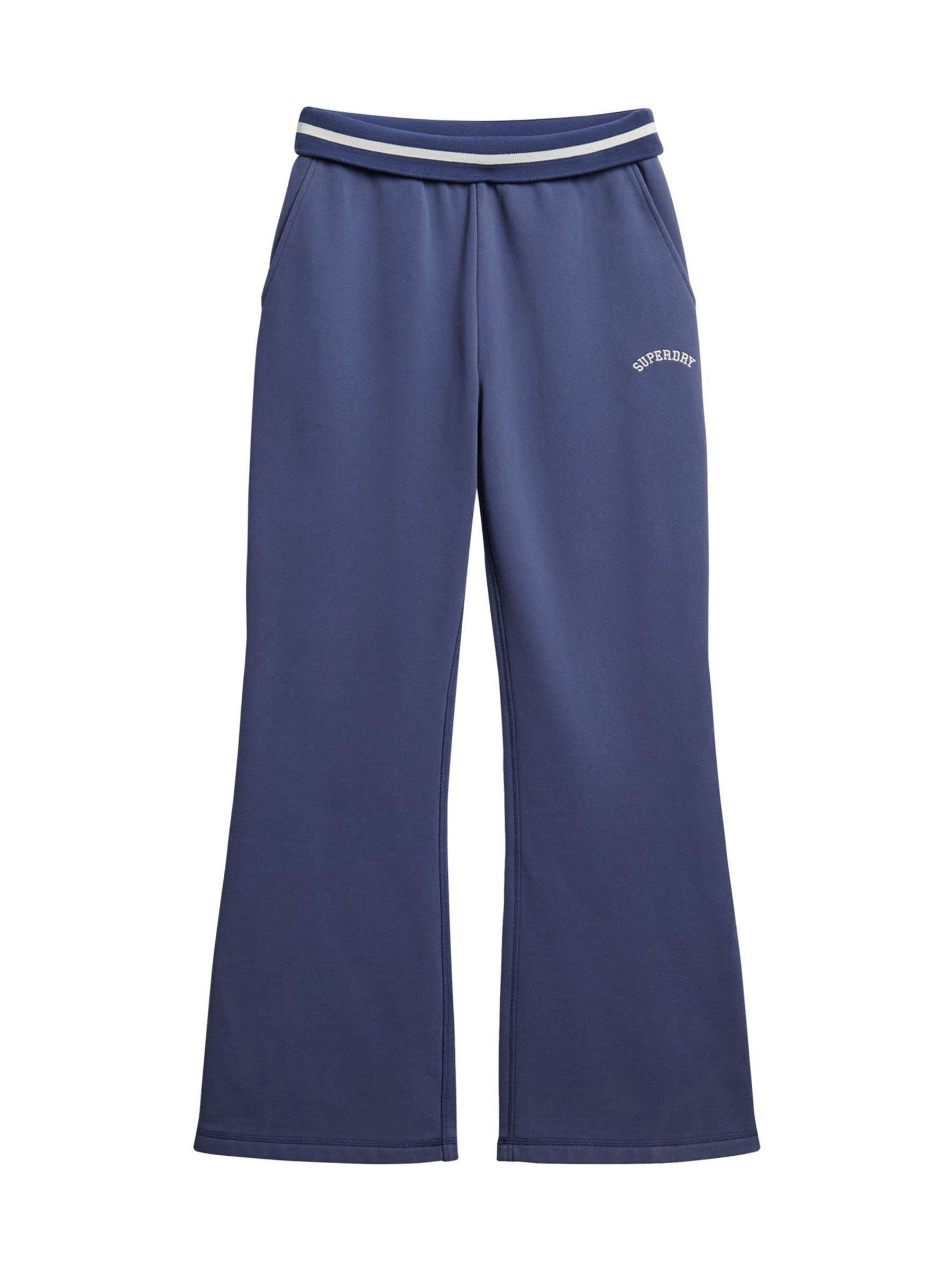 Buy Superdry Blue Athletic Essentials Logo Low Rise Flare Joggers