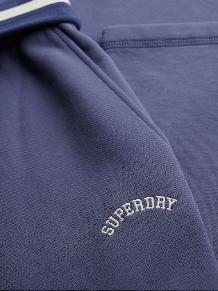Superdry Blue Athletic Essentials Logo Low Rise Flare Joggers - Image 8 of 8