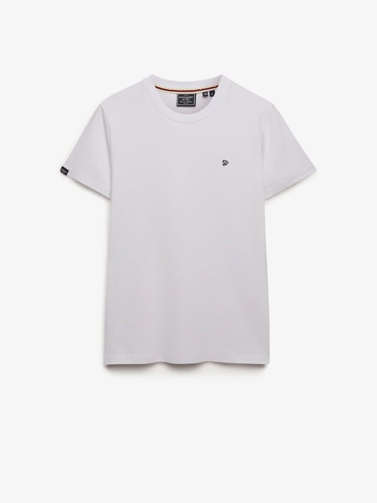Superdry White Essential SD & Co Logo Embroidered T-Shirt - Image 6 of 6