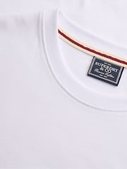 Superdry White SD&Co Logo Embroidered T-Shirt - Image 7 of 7