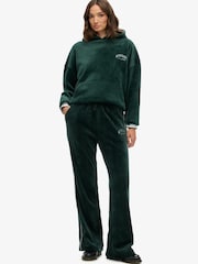 Superdry Green Country Club Velour Straight Joggers - Image 6 of 8