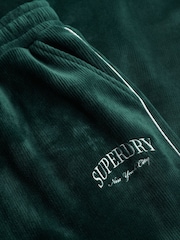 Superdry Green Country Club Velour Straight Joggers - Image 8 of 8