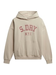 Beige - Superdry Athletic Essentials Relaxed Hettegenser - Bilde 7 av 8