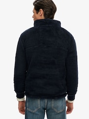 Superdry Blue Fuji Popper Neck Fleece - Image 2 of 6