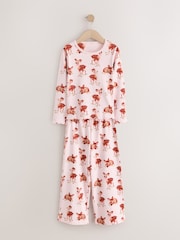 Blue/Pink Deer Wide Long Leg Pyjamas 3 Pack (3-16yrs) - Image 3 of 7