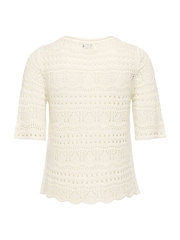Weiß - JDY Kurzarm-Strickpullover mit Häkelspitze - Bild 6 von 6