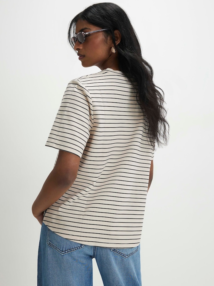 River Island Short Sleeve Striped Top - תמונה 2 מתוך 4