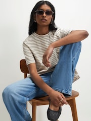 River Island Short Sleeve Striped Top - תמונה 4 מתוך 4