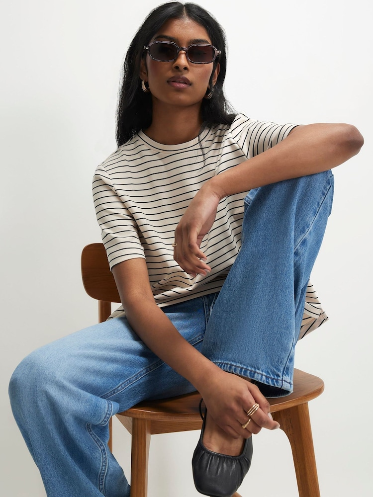 River Island Short Sleeve Striped Top - תמונה 4 מתוך 4