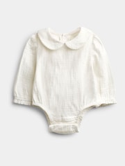 JoJo Maman Bébé Sage Green Woodland Dungaree & Bodysuit Set - Image 2 of 7