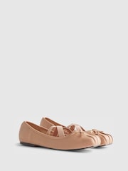 River Island Pink Square Toe Ballet Pumps - Image 2 of 3