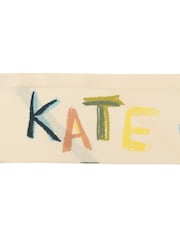 Kate Spade White Scribble Silk Skinny Scarf - Image 4 of 4