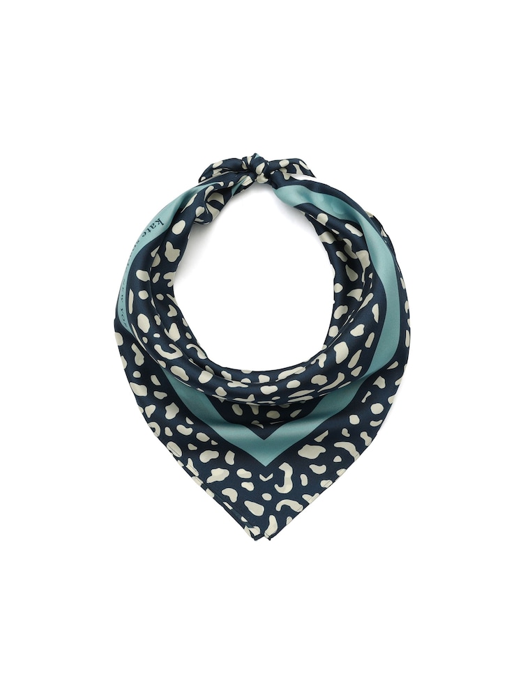 Kate Spade New York Abstract Blocks Silk Blue Bandana - Image 2 of 4