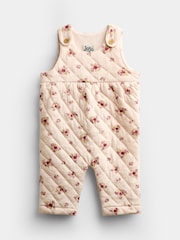JoJo Maman Bébé Pink Floral Dungaree Set - Image 4 of 6
