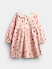 JoJo Maman Bébé Pink Ditsy Floral Smocked Baby Dress Set - Image 3 of 6