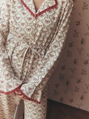 Laura Ashley Red/White Bow Trellis Christmas Pyjamas - Image 5 of 6