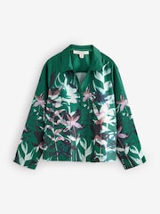 Laura Ashley Green Alderwick Satin Pyjamas Set - Image 2 of 5