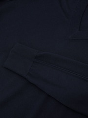 Reiss Navy Earlsfield Merino Wool V-Neck Jumper - Image 6 of 6