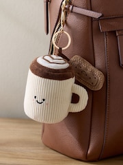 Cream Latte and Biscuit Cute Keyring Charm Bag - Image 1 of 6
