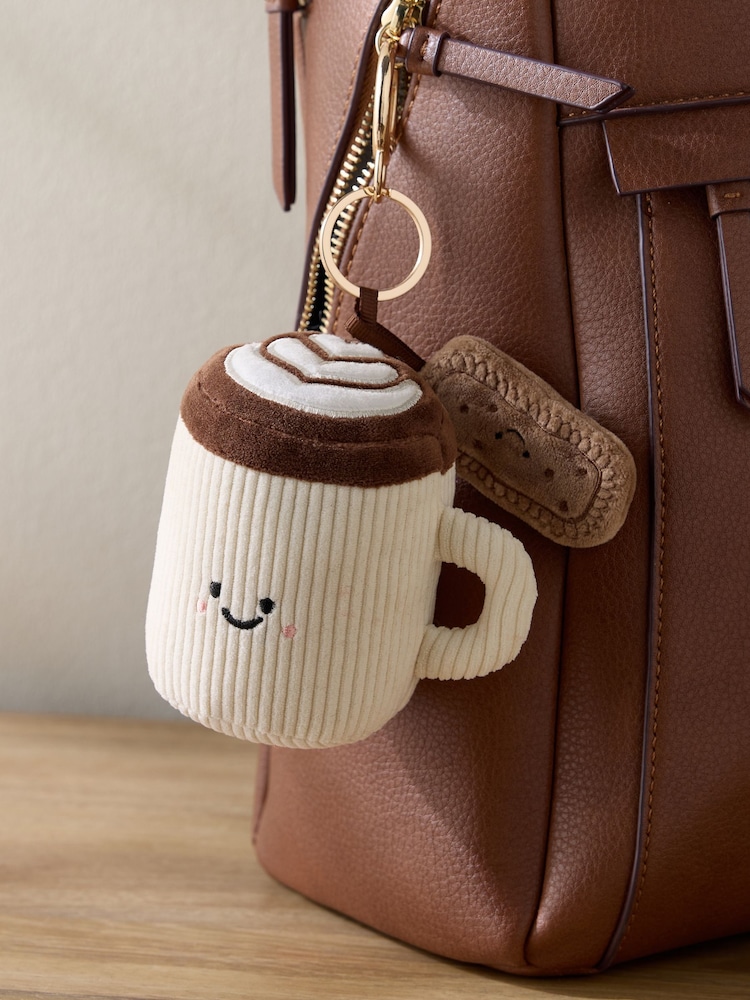 Cream Latte and Biscuit Cute Keyring Charm Bag - Image 1 of 6 Cream Latte and Biscuit Cute Keyring Charm Bag - Image 1 of 6