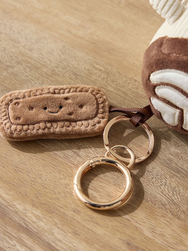 Cream Latte and Biscuit Cute Keyring Charm Bag - Image 2 of 6 Cream Latte and Biscuit Cute Keyring Charm Bag - Image 2 of 6