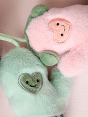 Pink/Green Mitten Gloves Cute Keyring Charm Bag - Image 2 of 4