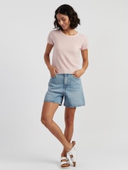 Chinti & Parker Pink Chinti & Parker Air Pure Cashmere T-Shirt - Image 3 of 3